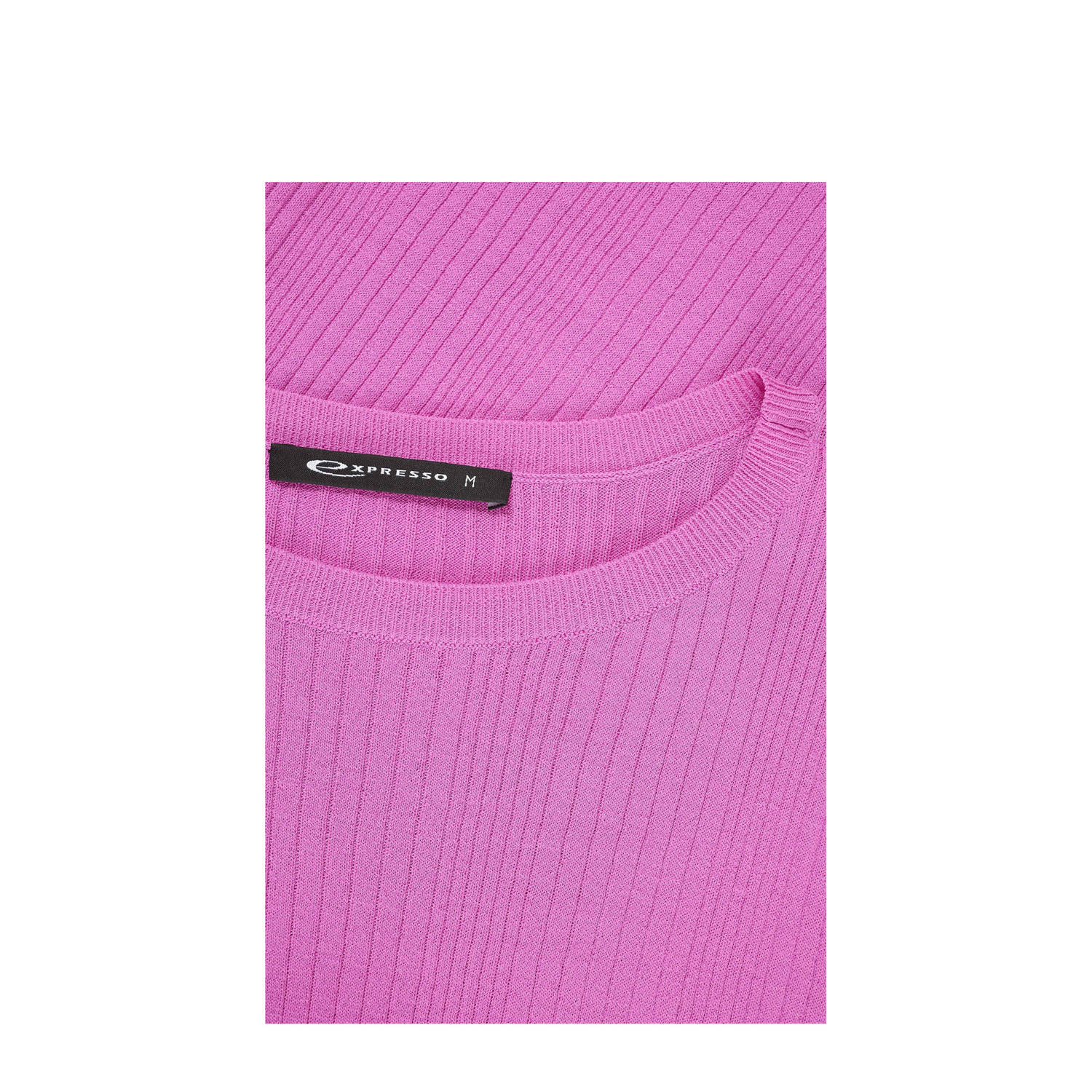 Expresso top roze gebreid
