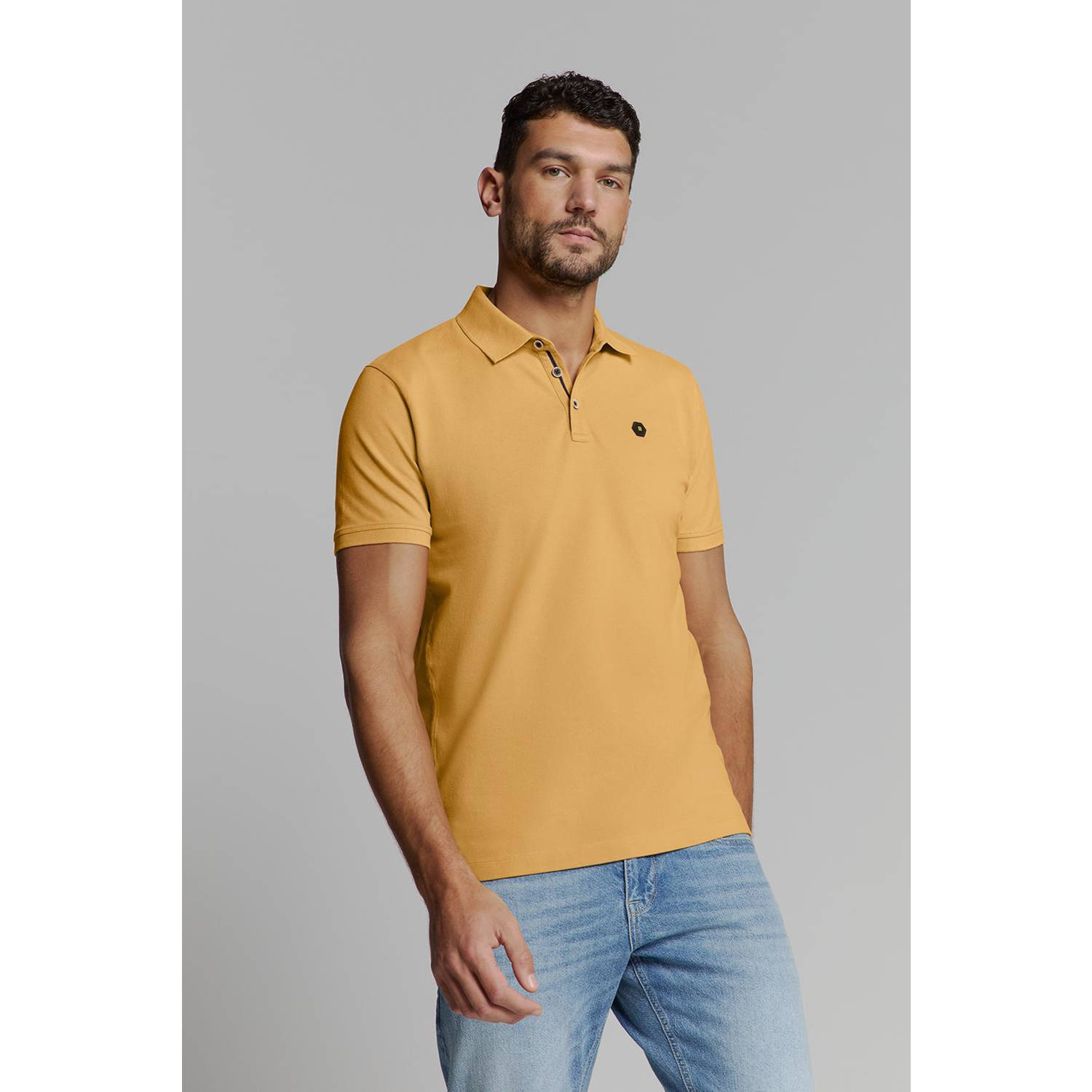 No Excess regular polo geel