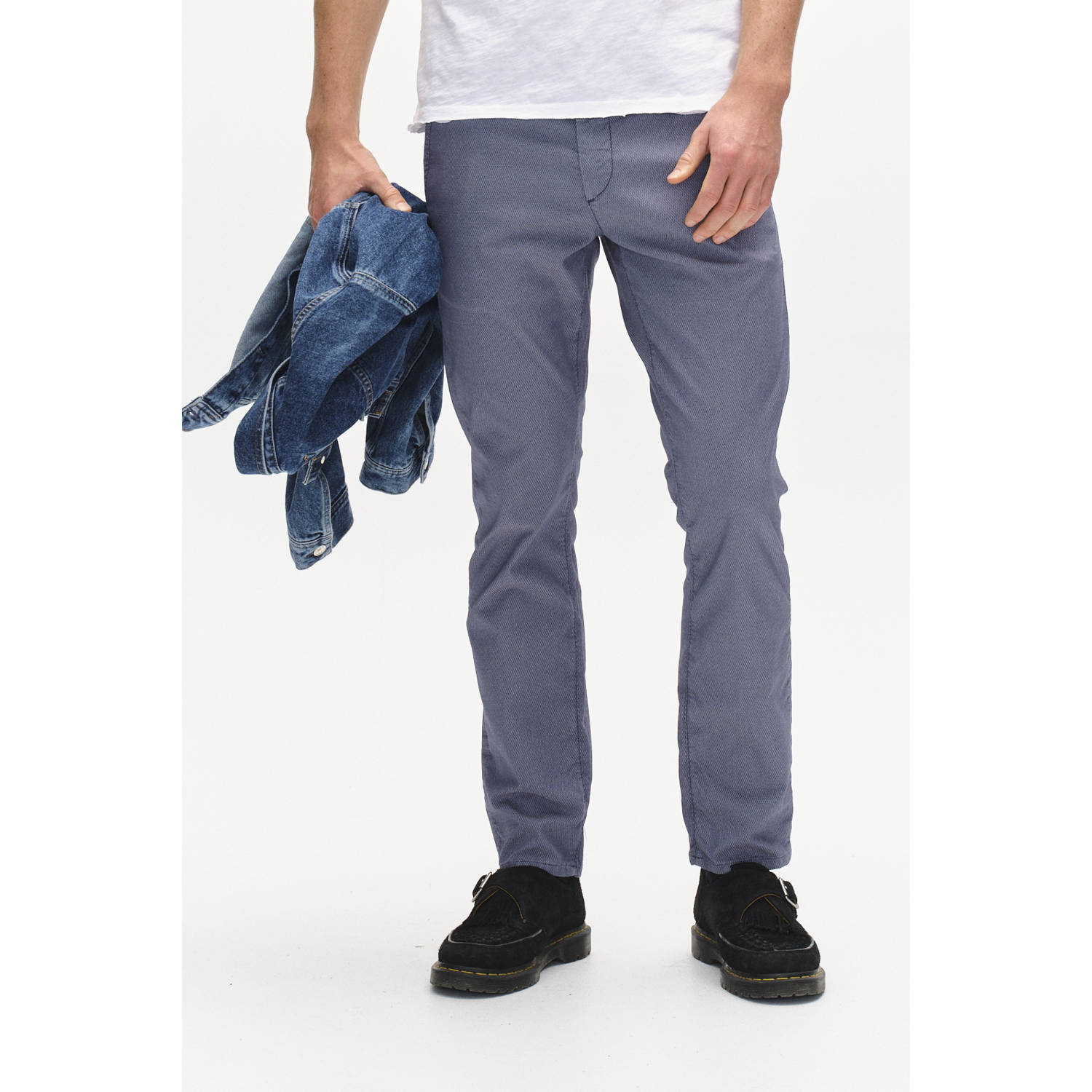 Gabba slim chino blauw