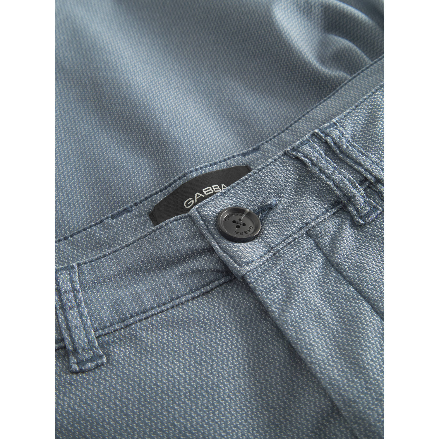 Gabba regular chino short met textuur grijsblauw