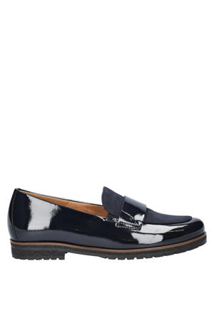 lakleren loafers donkerblauw