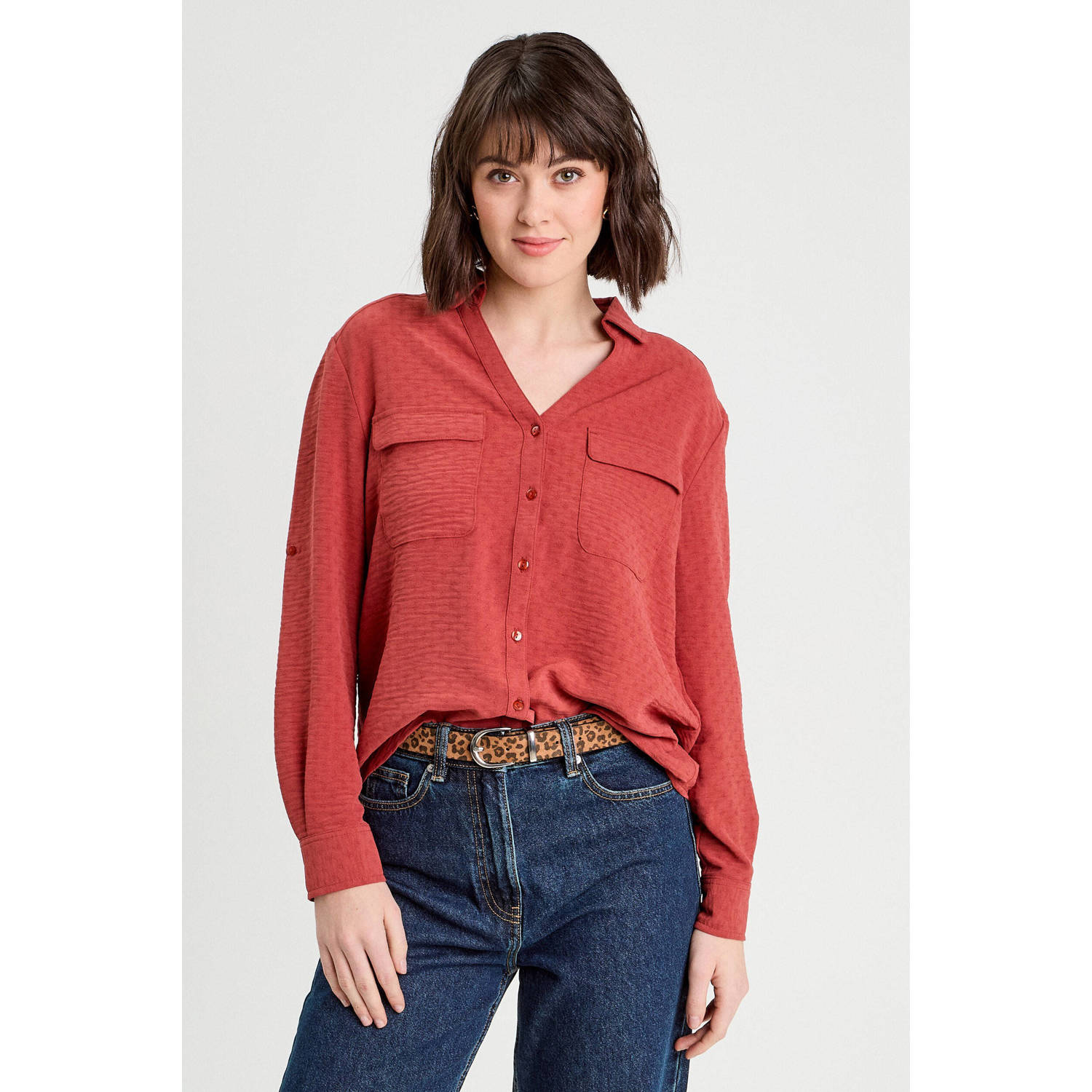 Cache blouse rood