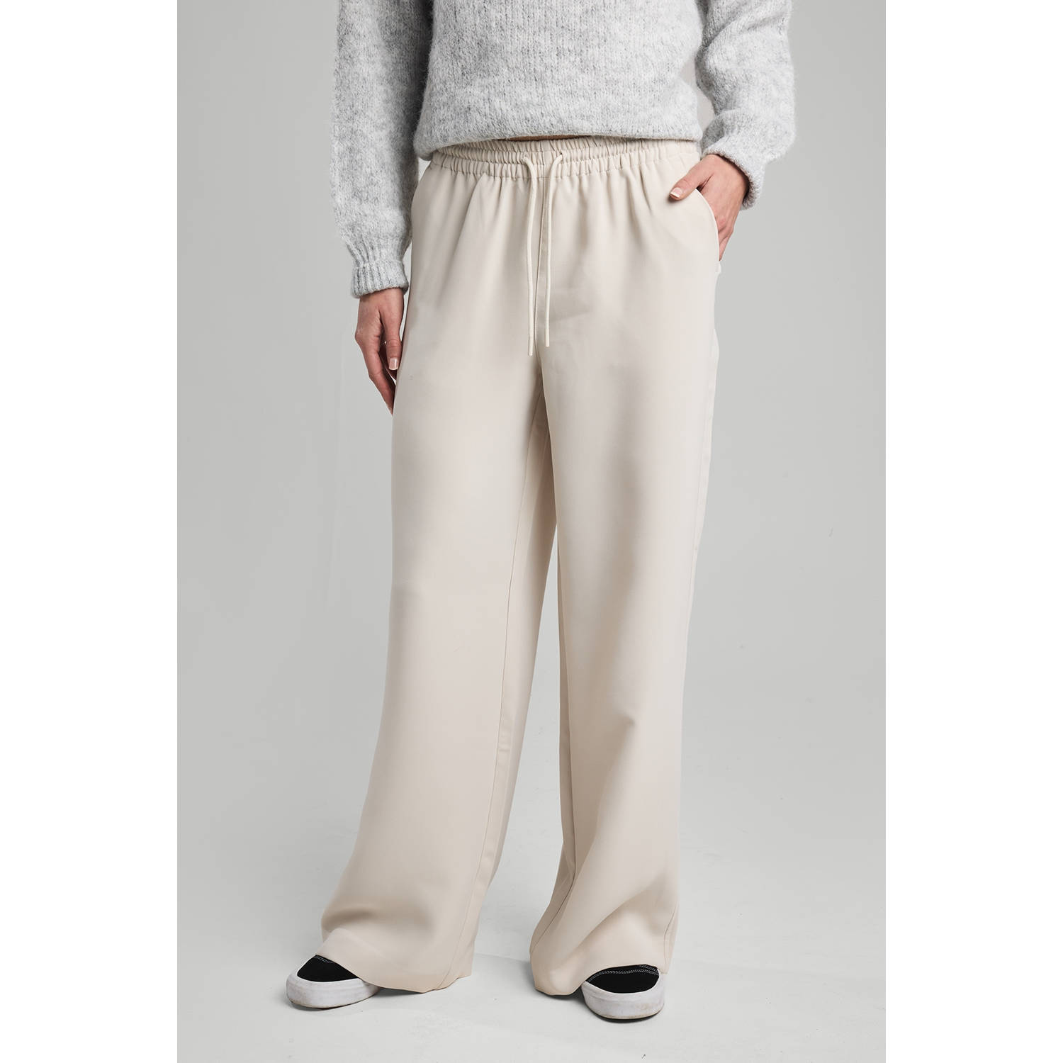 America Today straight regular waist broek crème