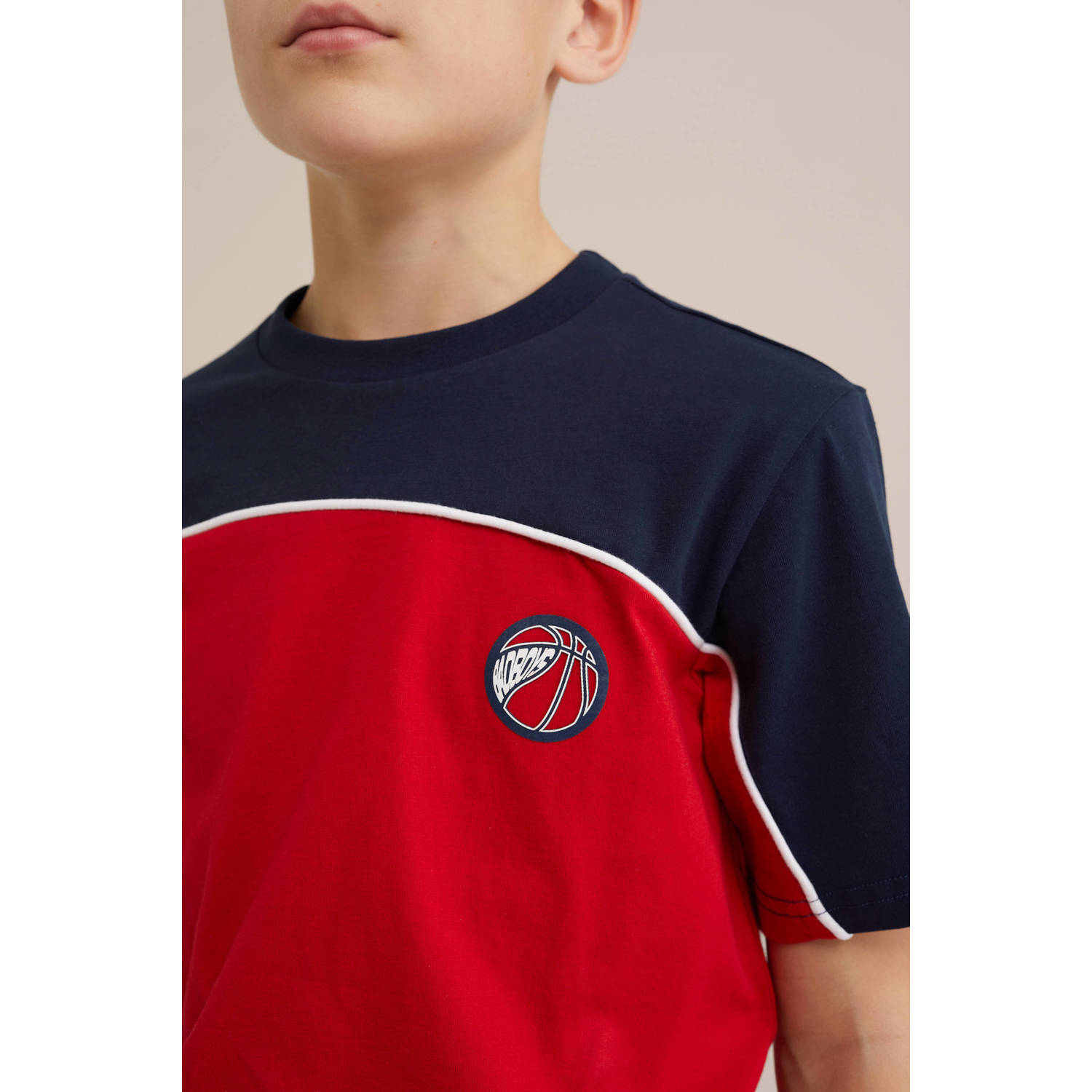 WE Fashion Bad Boys T-shirt donkerblauw