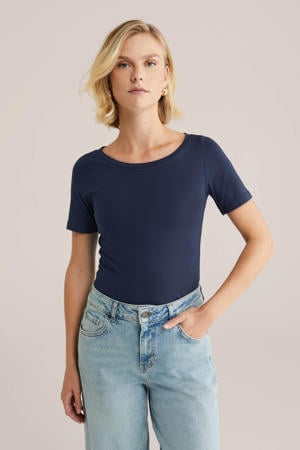 T-shirt donkerblauw
