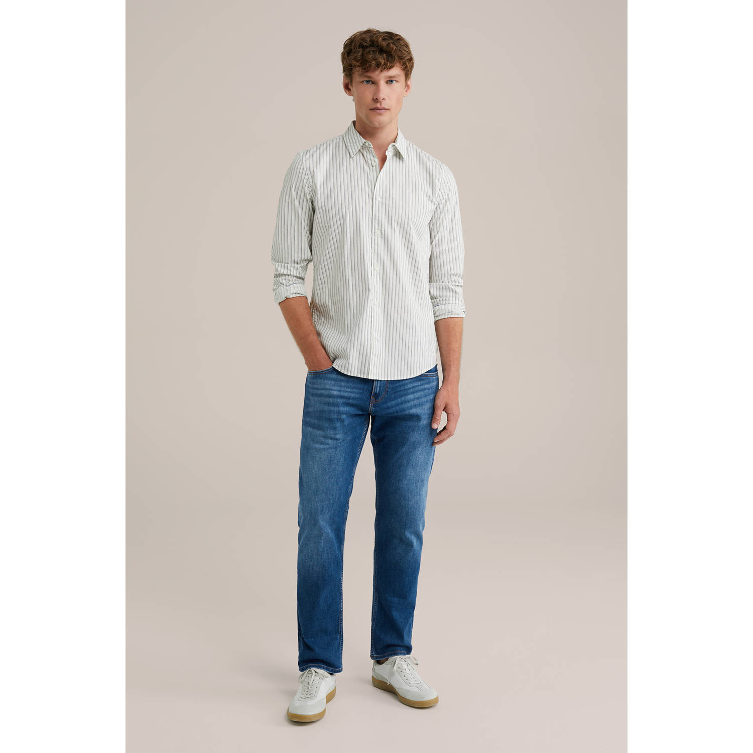 WE Fashion casual overhemd ecru