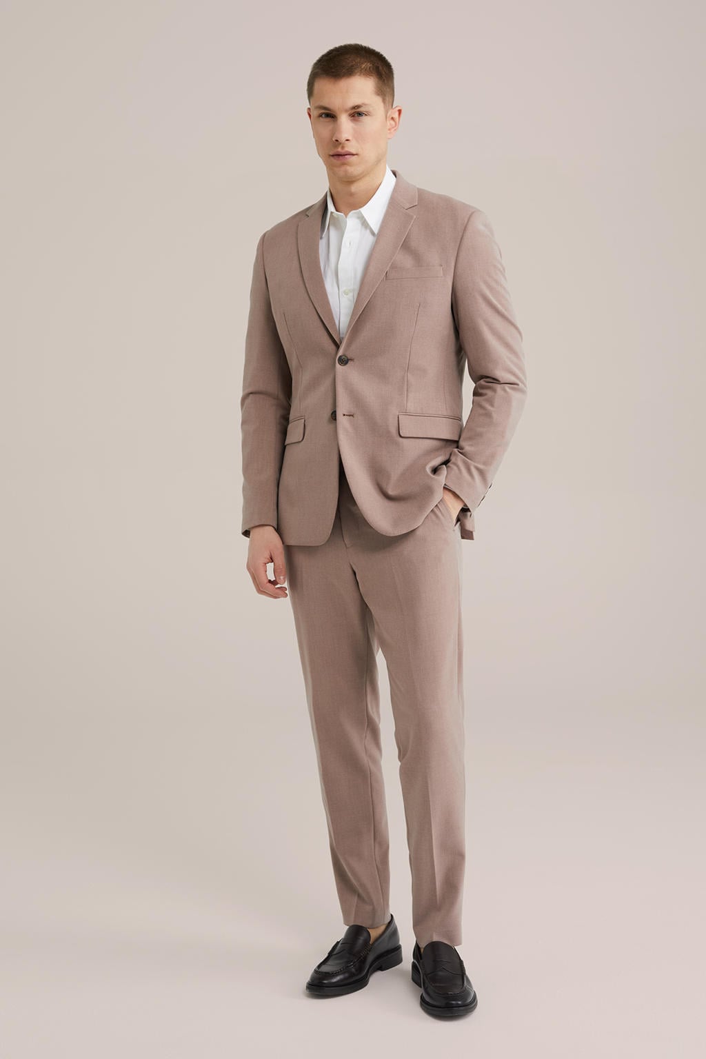 WE Fashion slim pantalon oudroze