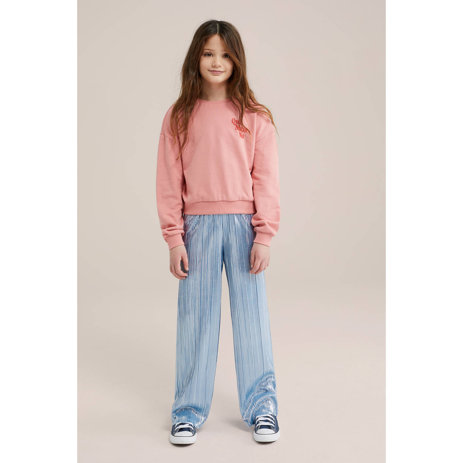 WE Fashion palazzo broek blauw