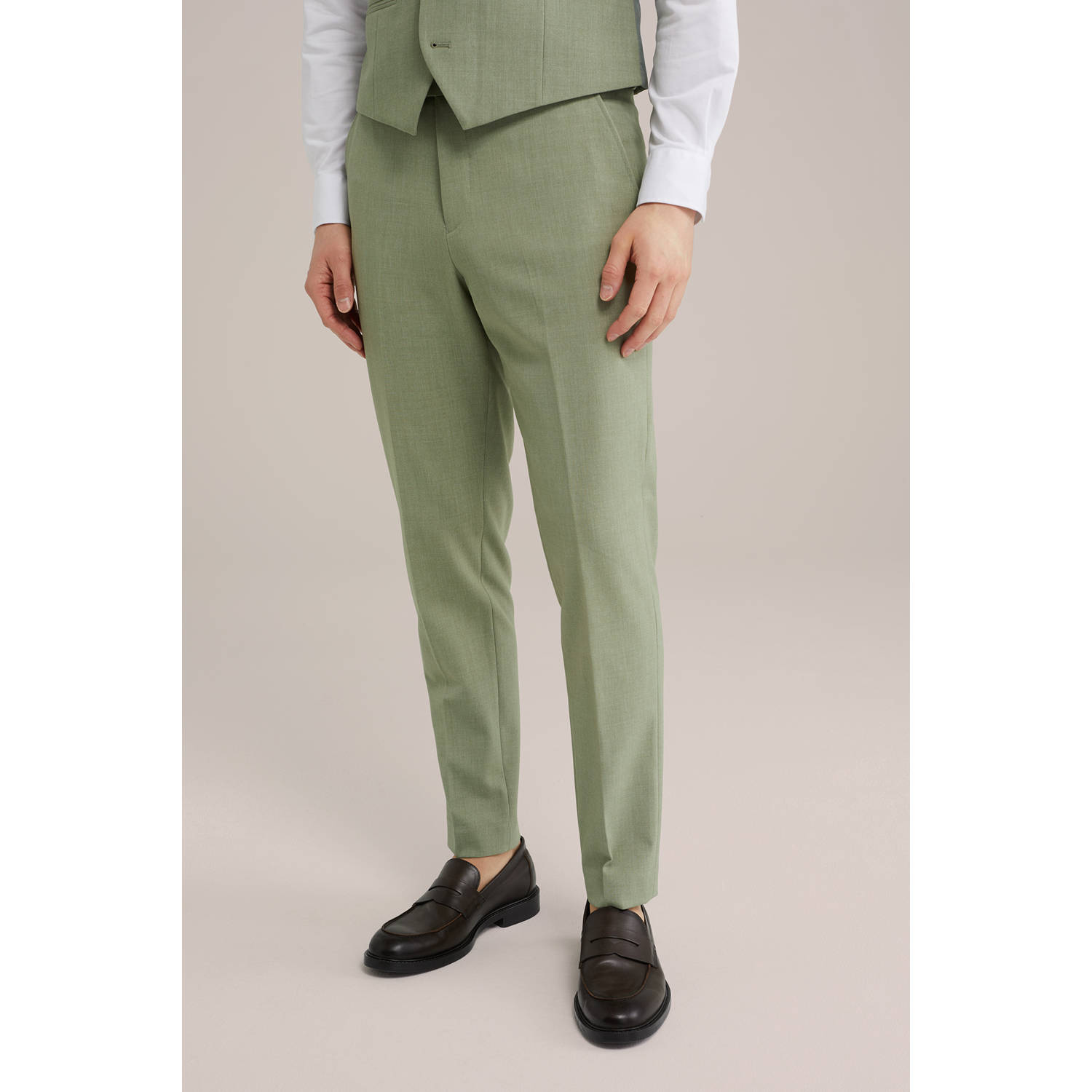 WE Fashion WE Fundamentals slim pantalon groen