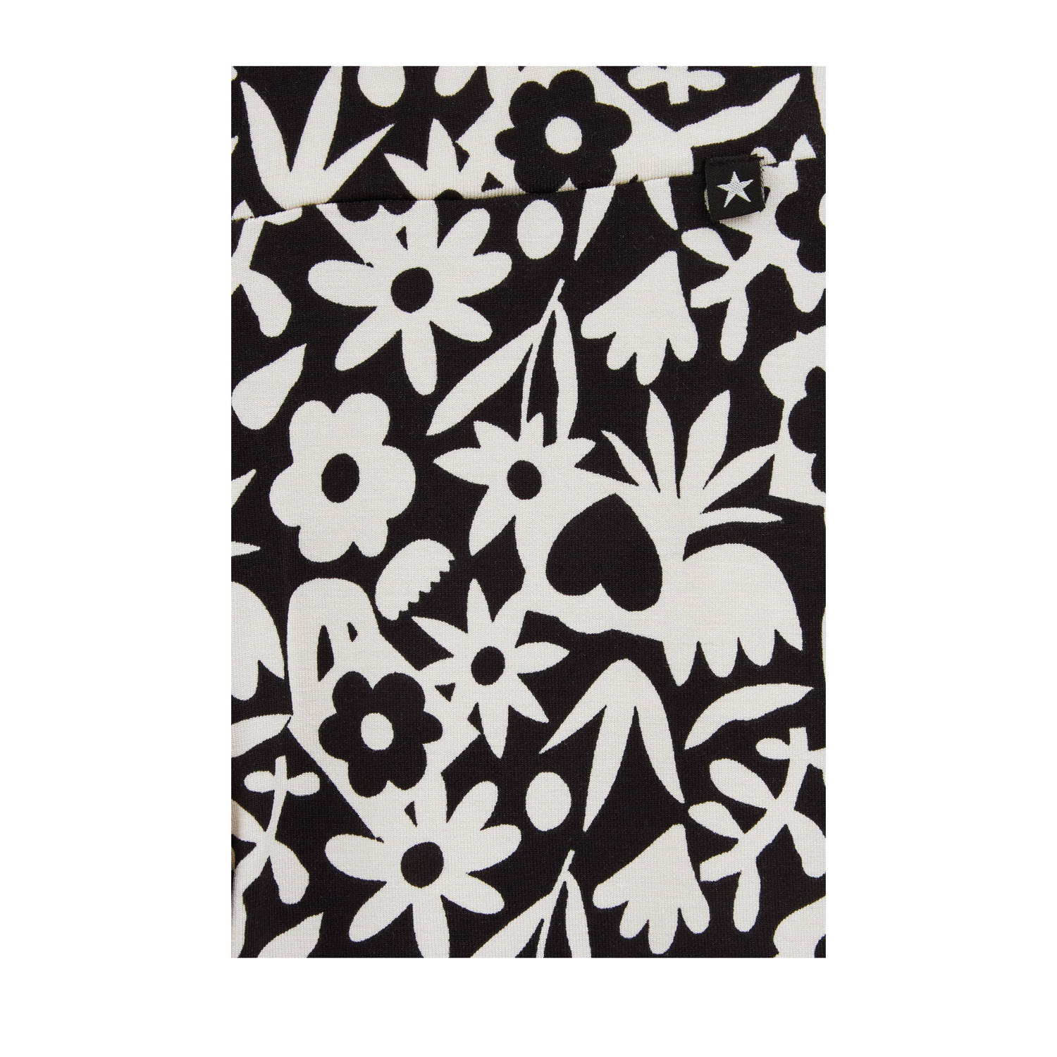 WE Fashion flared broek zwart wit