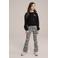 WE Fashion flared broek zwart/wit