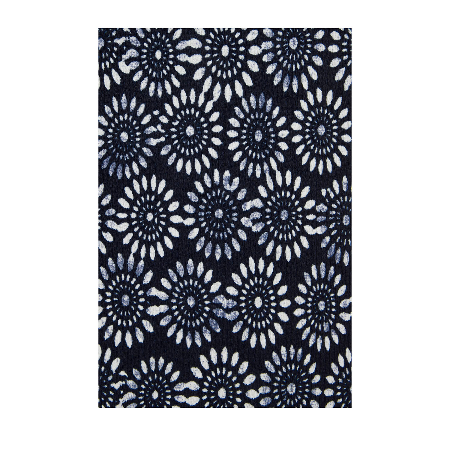 WE Fashion straight palazzo broek donkerblauw wit