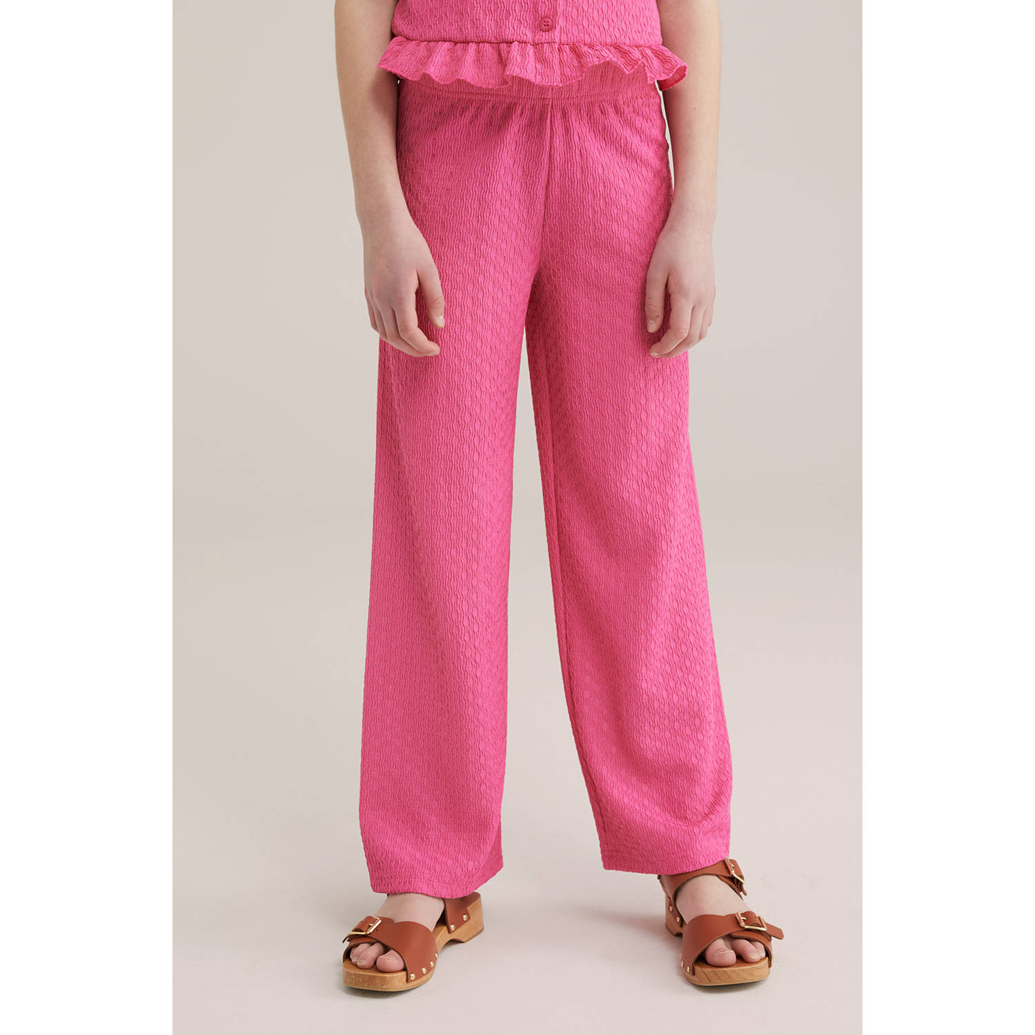 WE Fashion loose casual broek roze