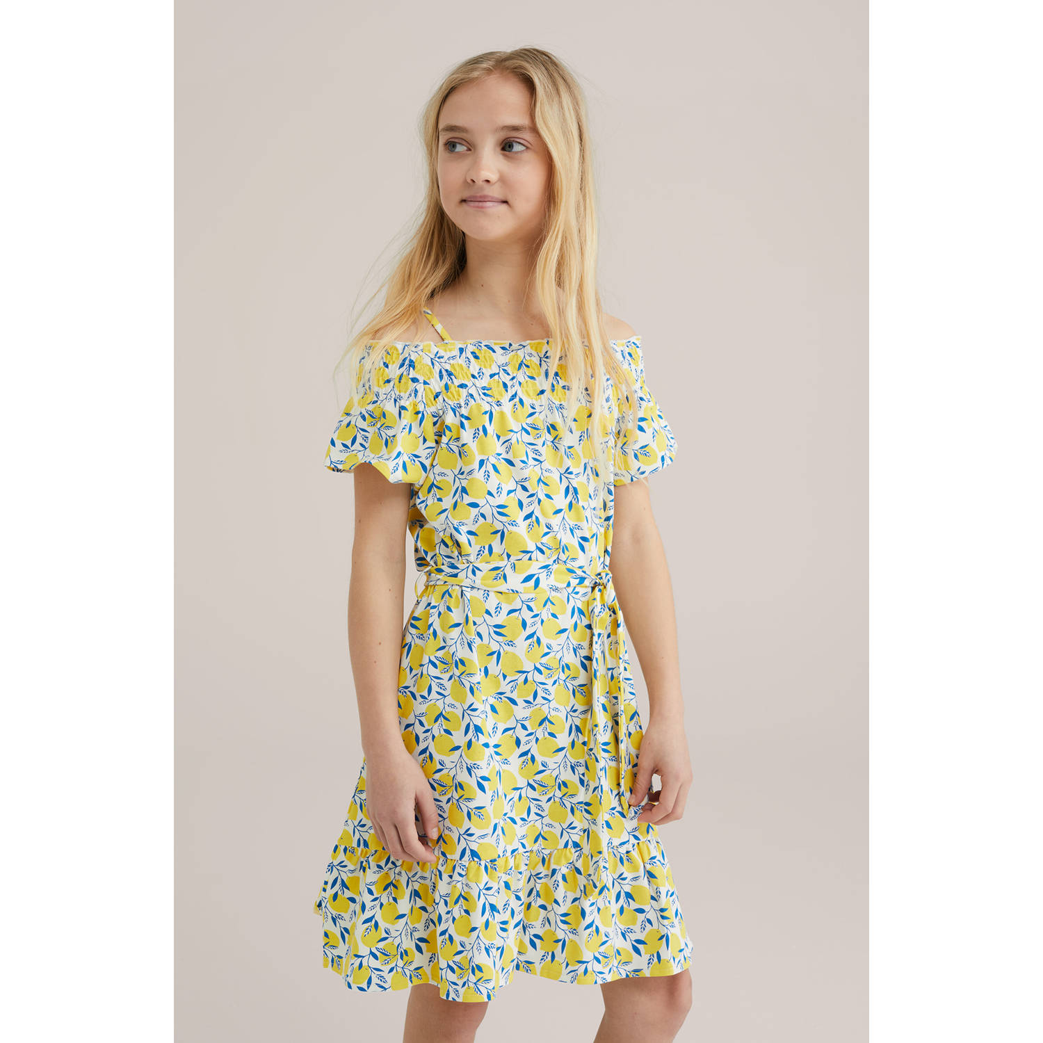 WE Fashion zomerjurk geel