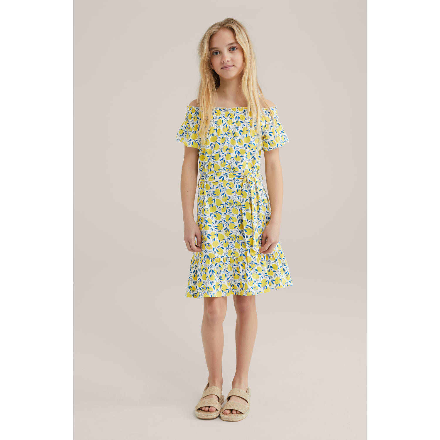 WE Fashion zomerjurk geel