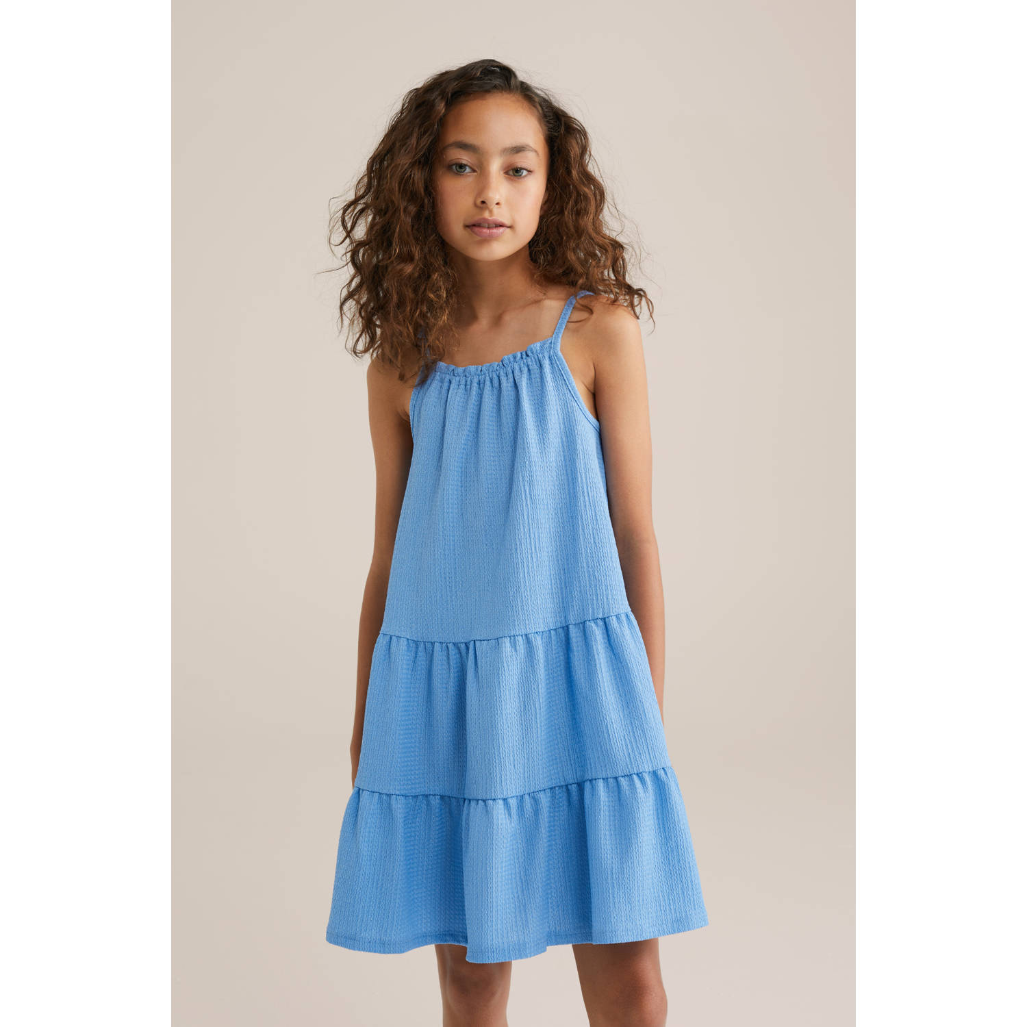 WE Fashion korte jurk blauw
