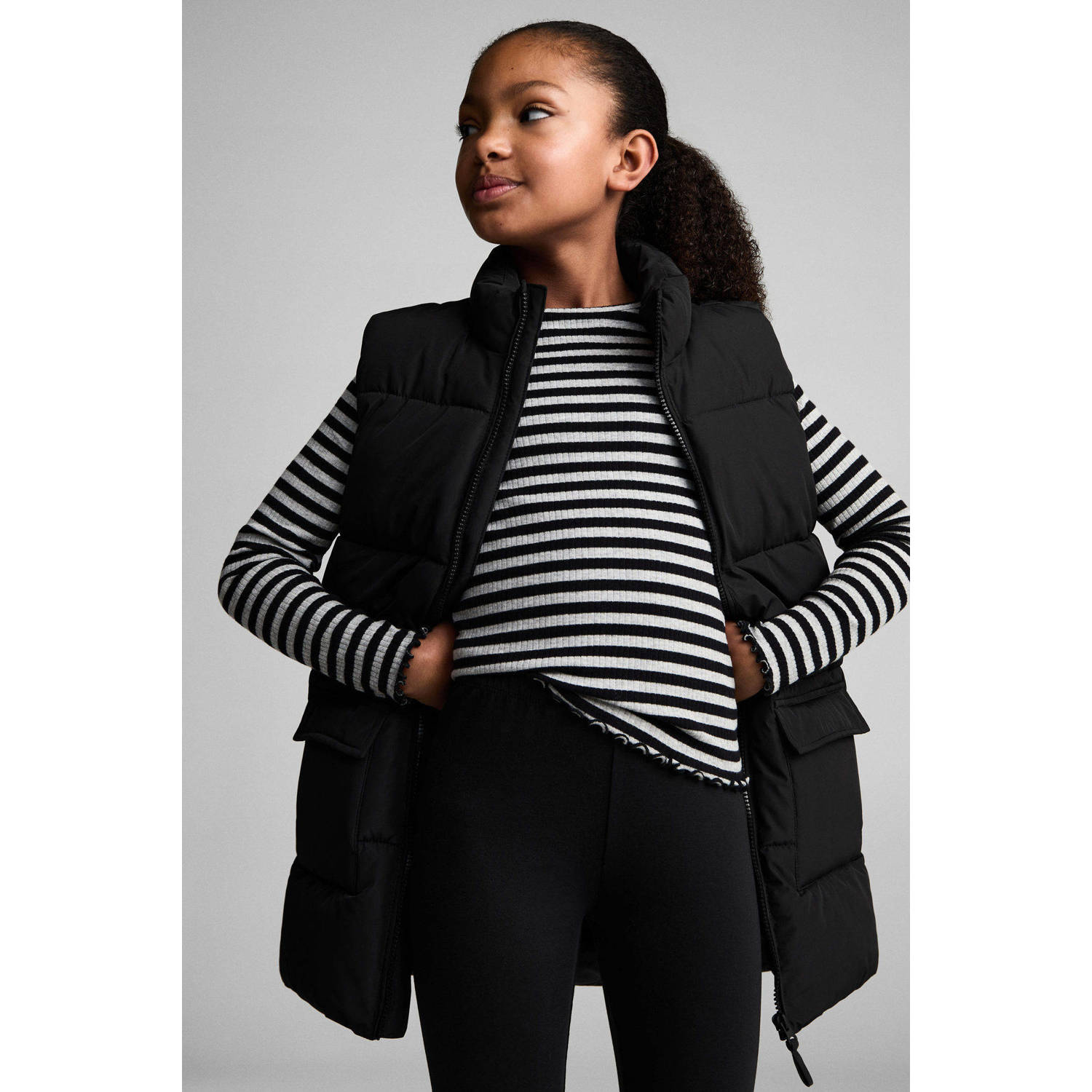 Mango Kids bodywarmer zwart