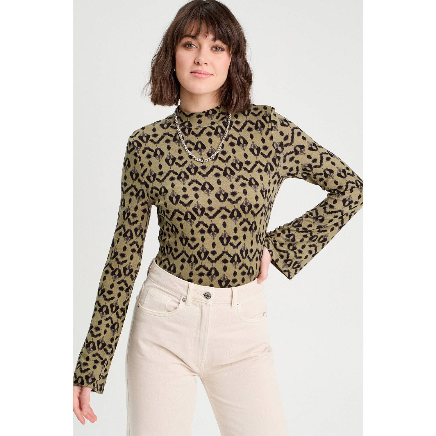 Cache top groen zwart