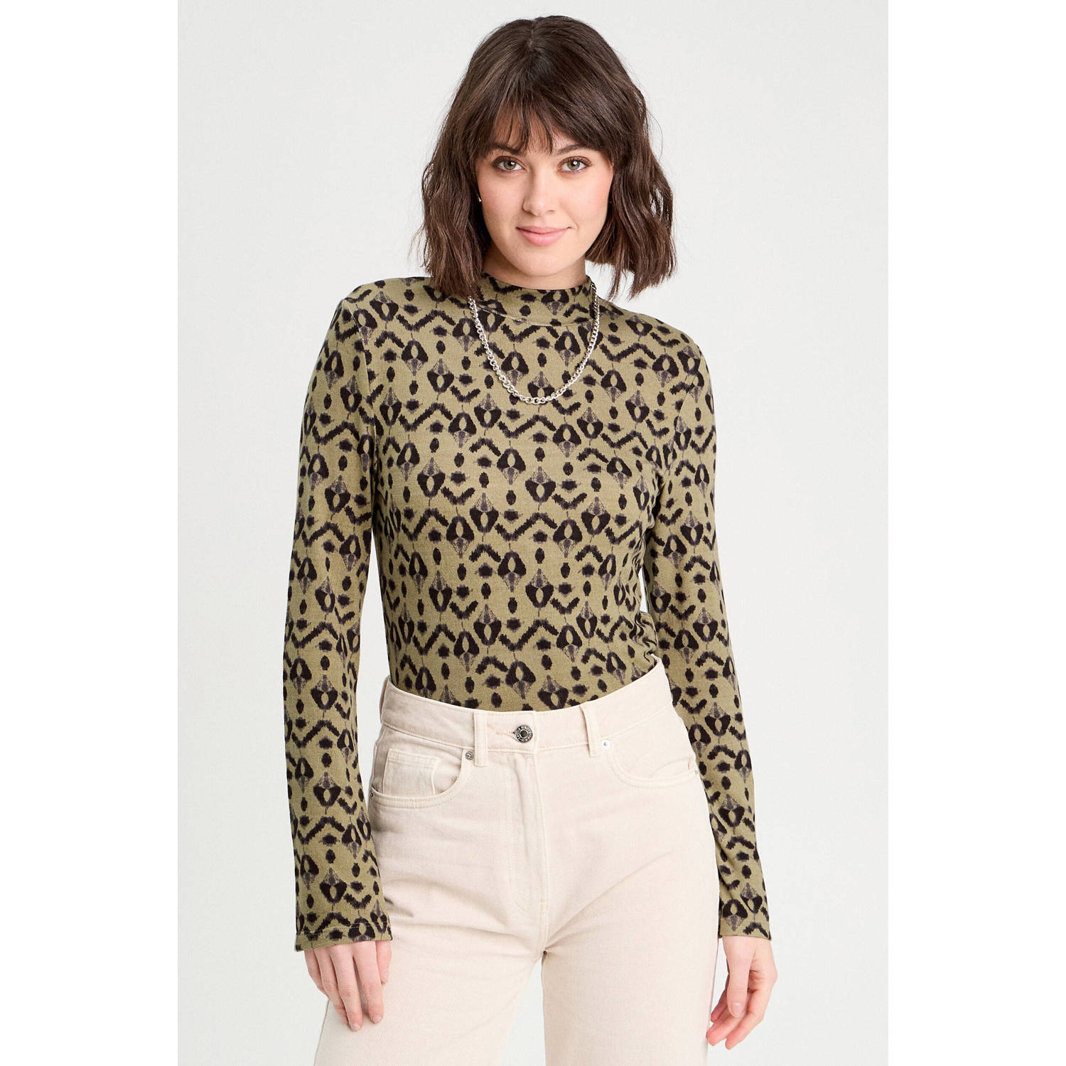 Cache top groen zwart