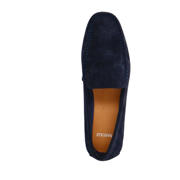 thumbnail: Manfield suède mocassins donkerblauw