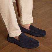 thumbnail: Manfield suède mocassins donkerblauw