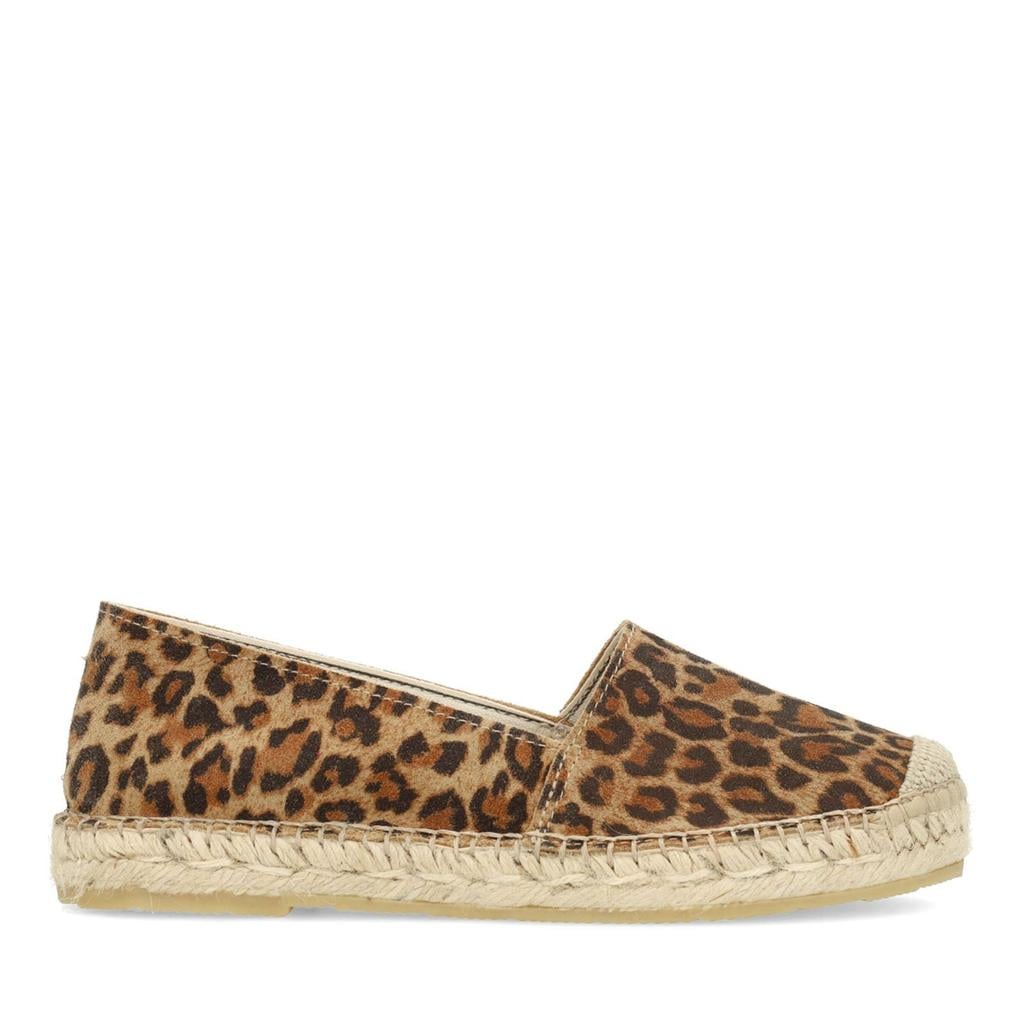 Beige, cognac en zwarte dames Manfield suède espadrilles