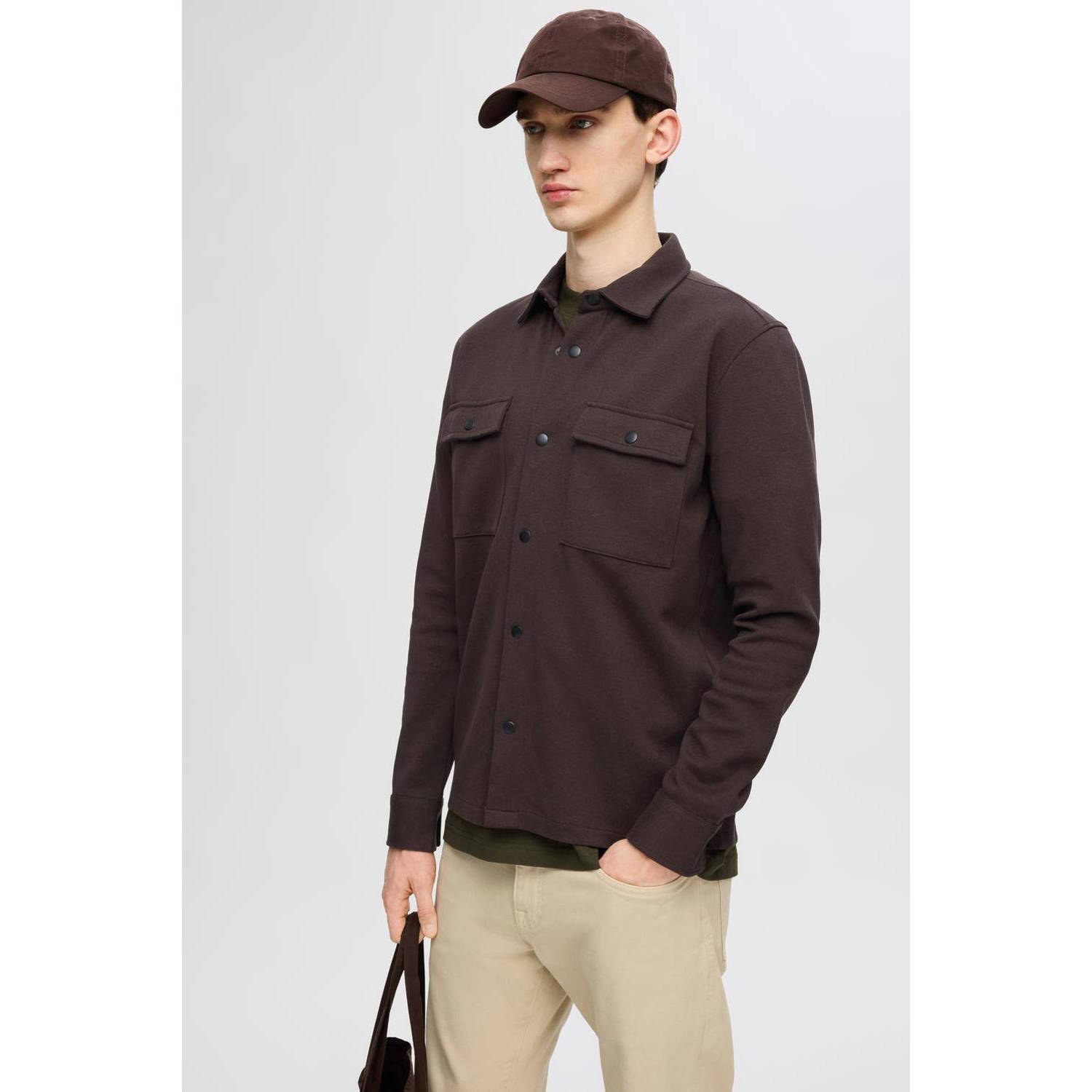 SELECTED HOMME overshirt SLHJACKIE bruin