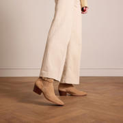 thumbnail: Manfield suède enkellaarzen beige