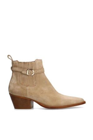 suède enkellaarzen beige