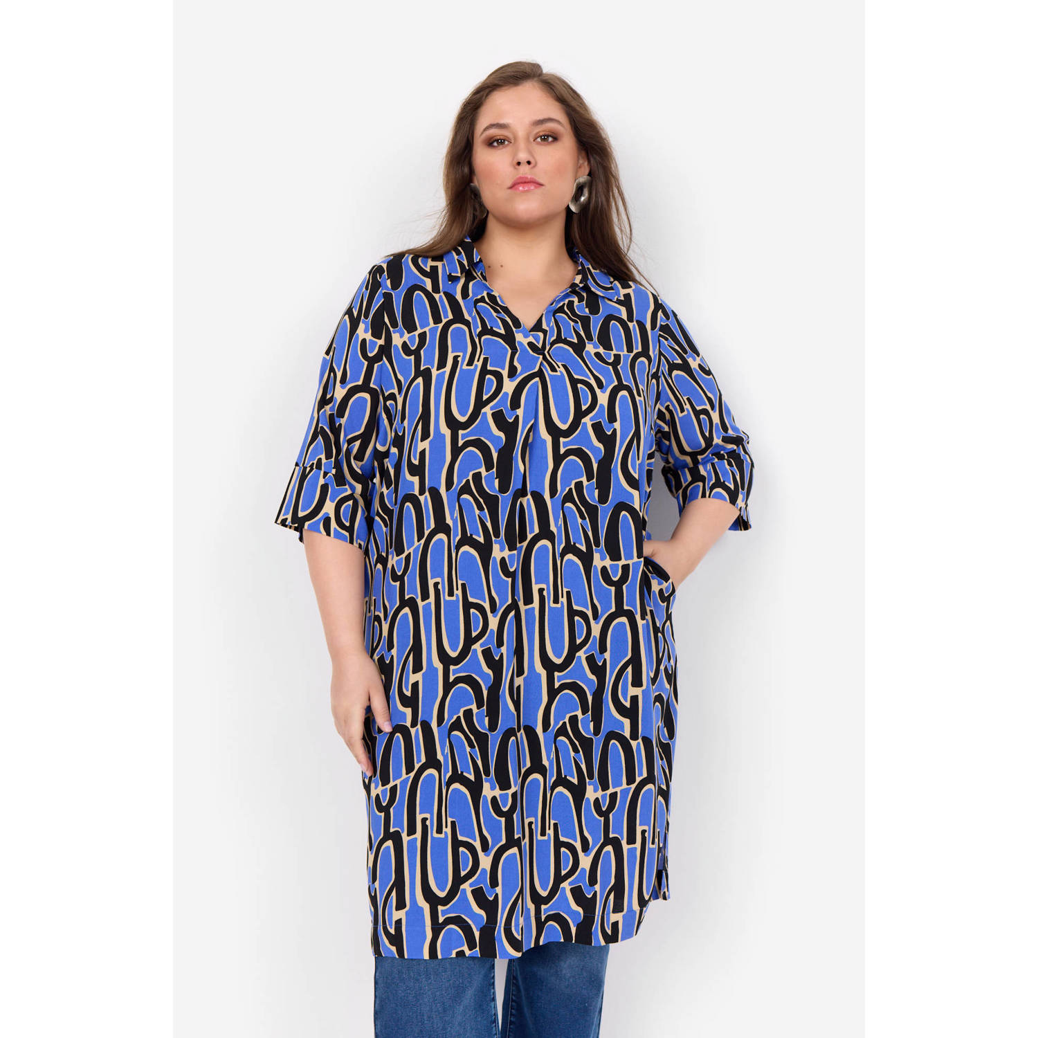 Wasabiconcept korte jurk blauw
