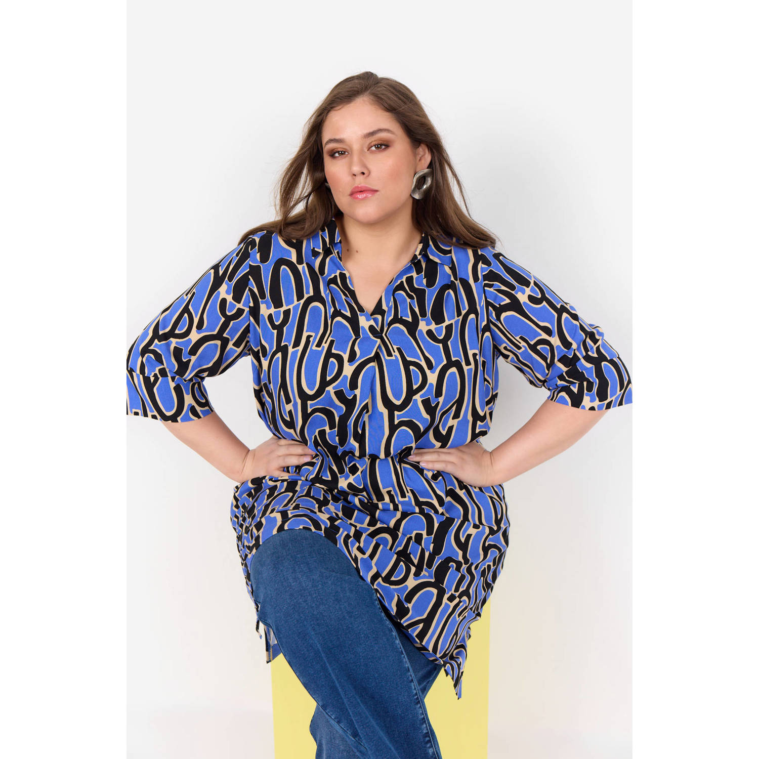 Wasabiconcept korte jurk blauw