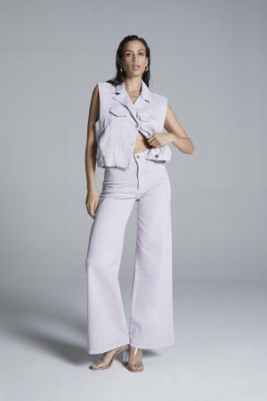 high waist wide leg jeans lila
