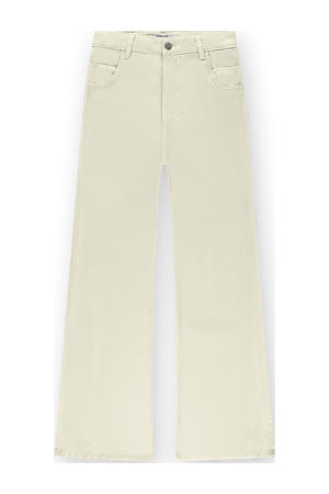 high waist wide leg jeans ecru