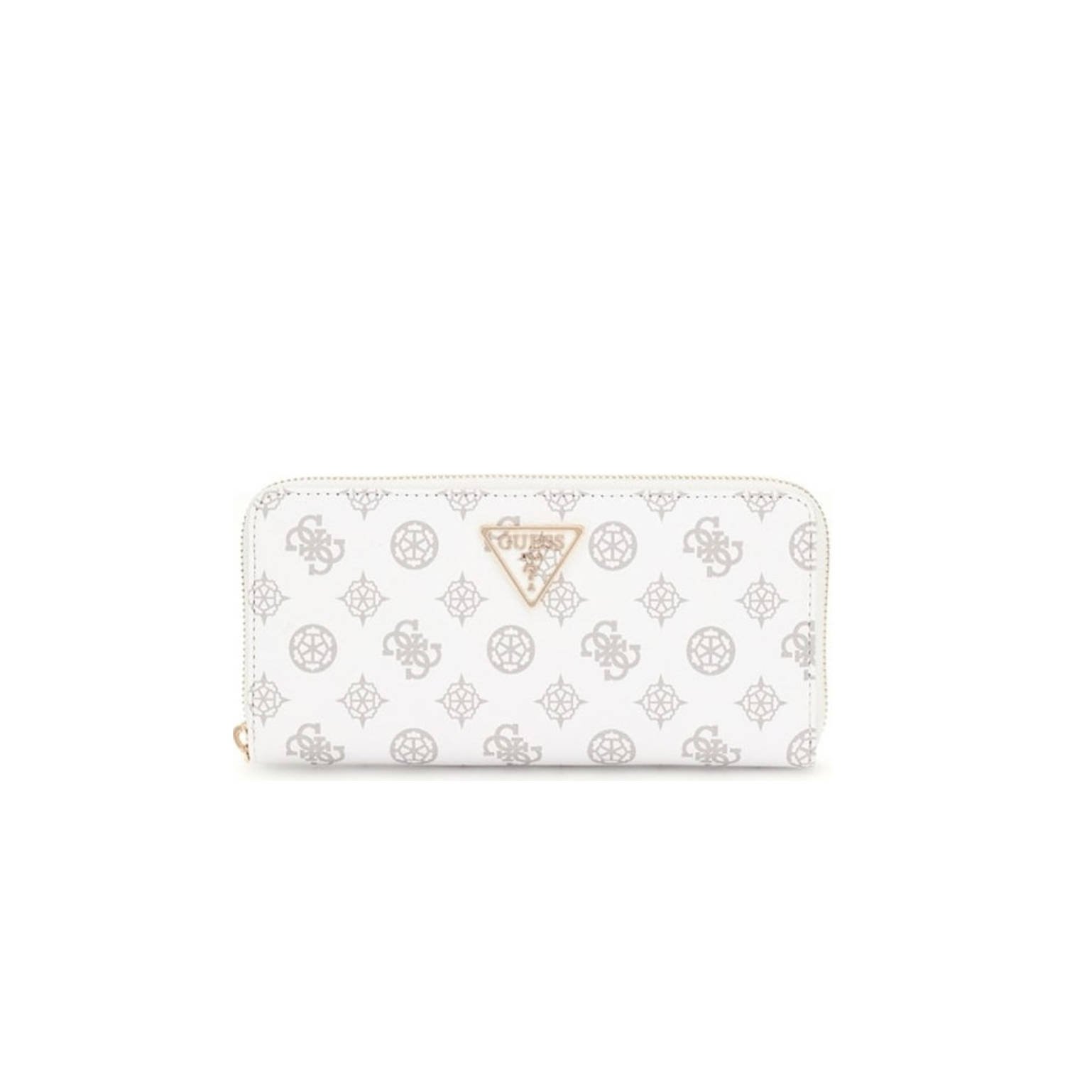 GUESS portemonnee Laurel met logoprint wit lichtroze