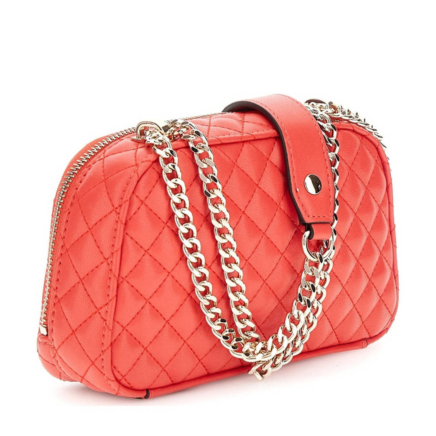 GUESS doorgestikte crossbody tas Rianee rood