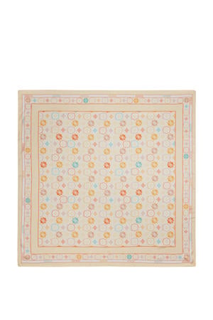 sjaal met all-over print geel