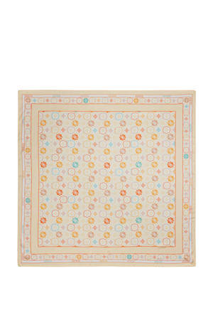 sjaal met all-over print geel