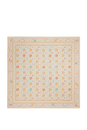sjaal met all-over print geel