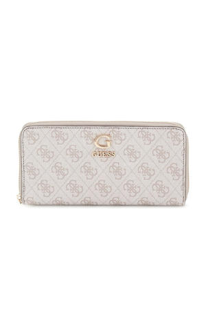 portemonnee Zamira met logoprint beige