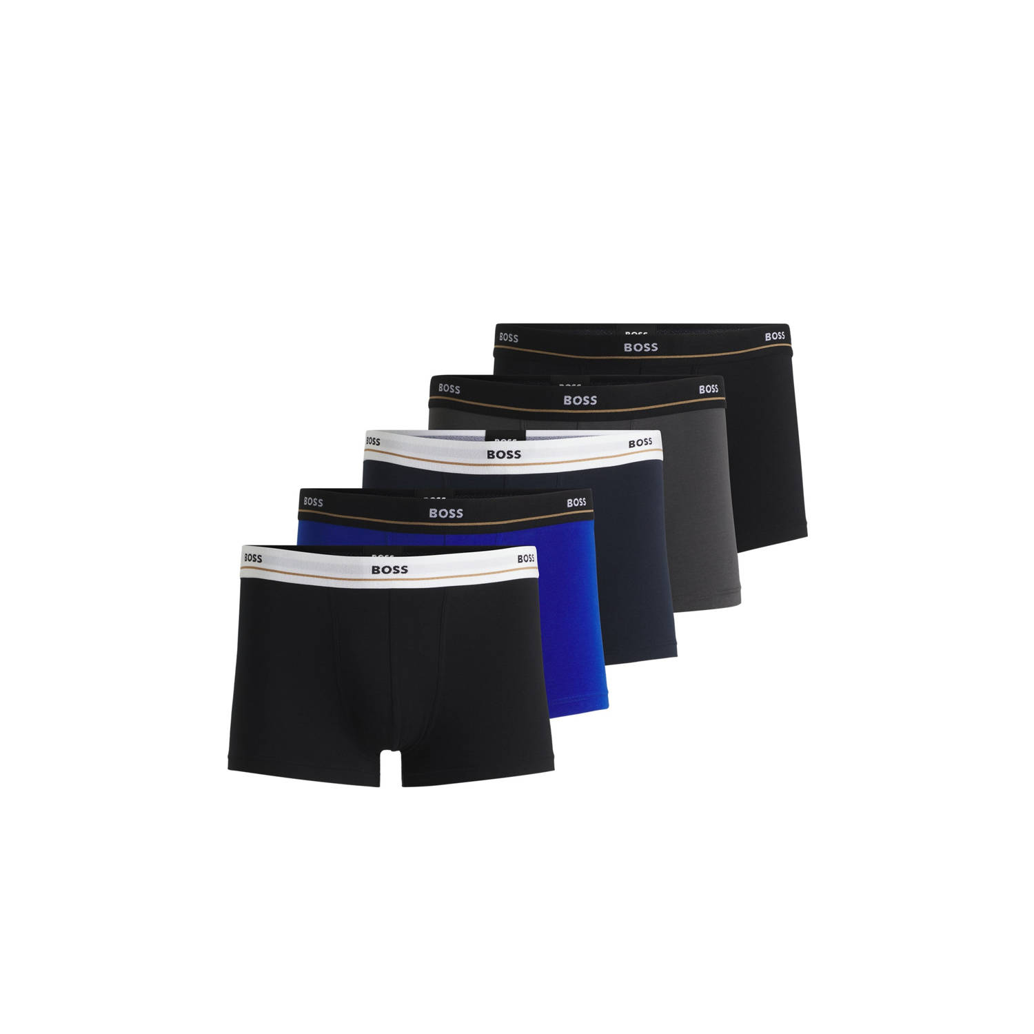 Boss Boxershort met elastische band met label in een set van 5 stuks