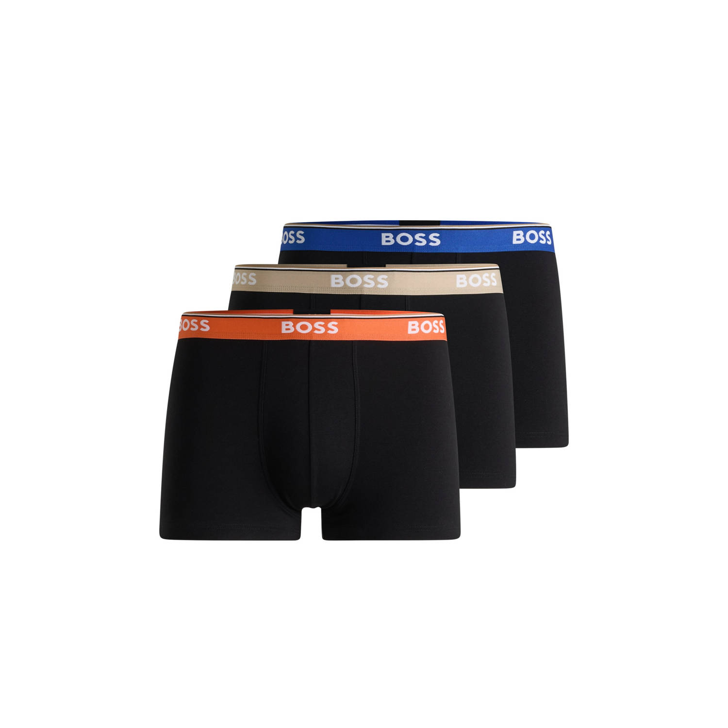 Boss Boxershort met elastische band met label in een set van 3 stuks model 'Power'
