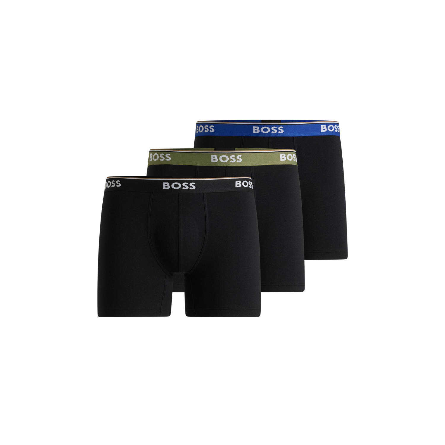 Boss Boxershort met elastische band met label in een set van 3 stuks model 'Power'