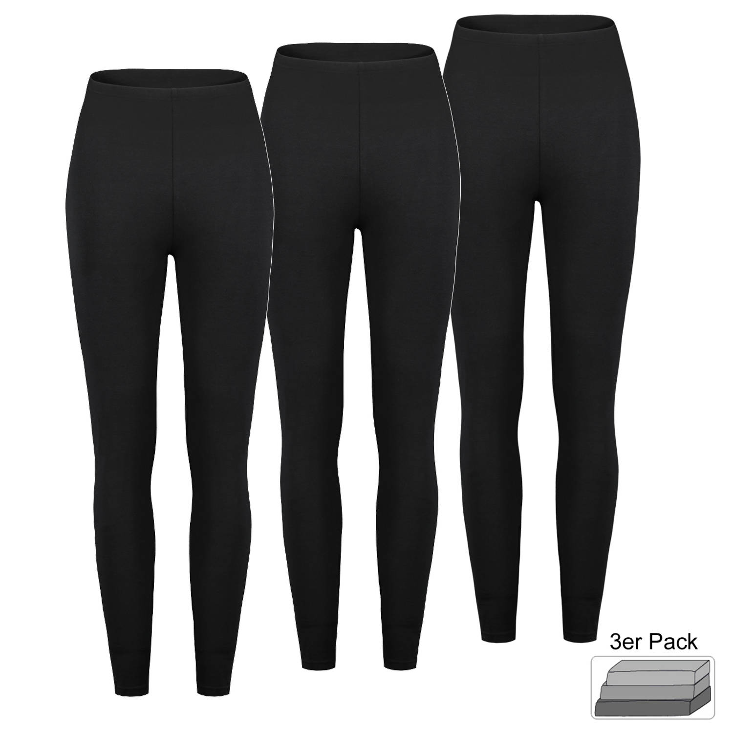 Sublevel legging set van 3 zwart