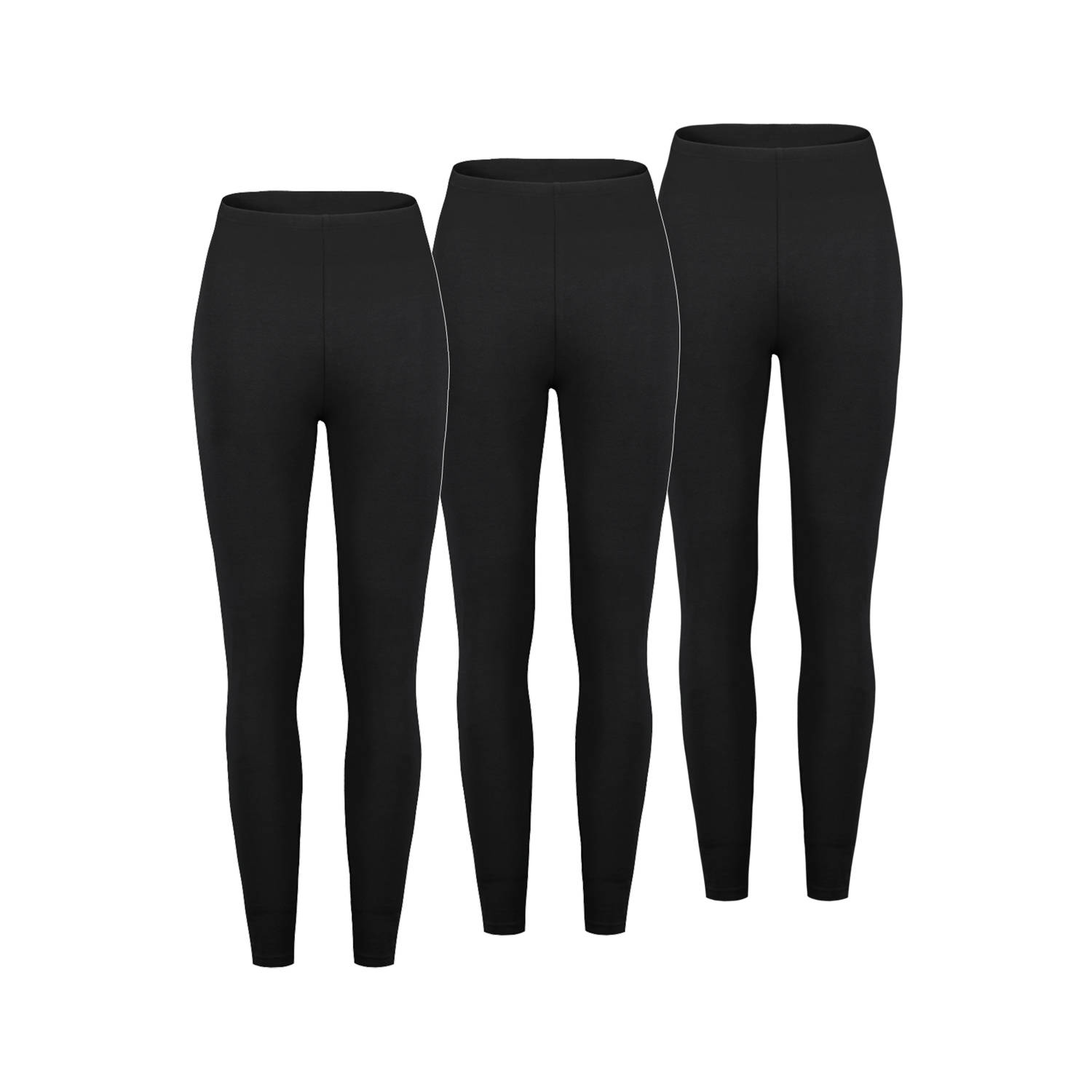 Sublevel legging set van 3 zwart