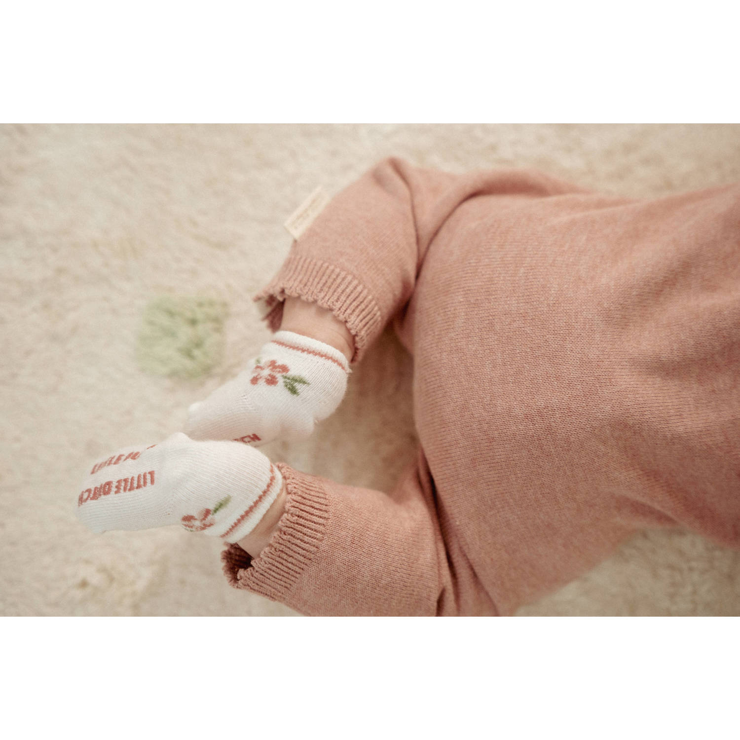 Little Dutch sokken set van 3 oudroze lichtroze wit
