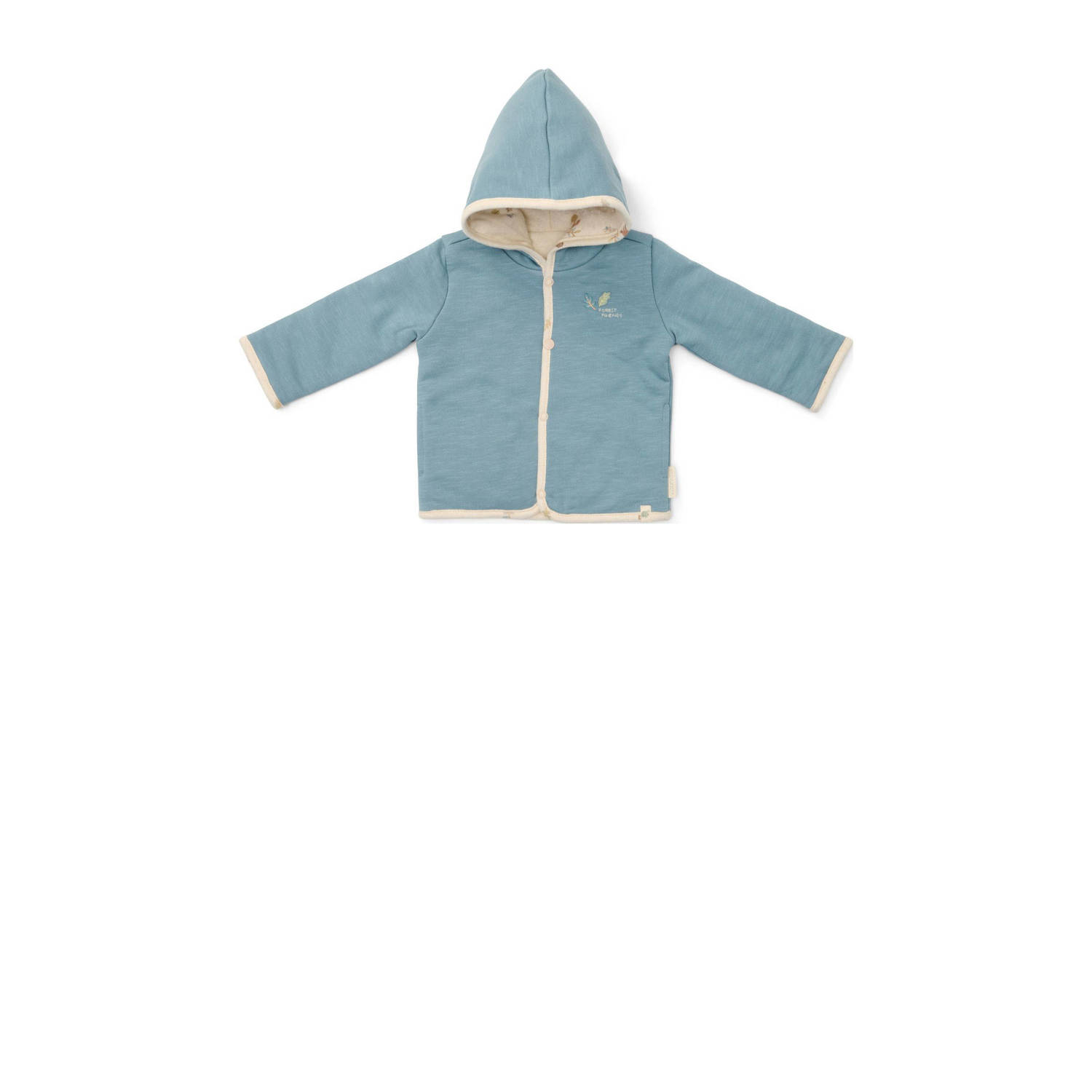 Little Dutch reversible baby zomerjas blauw offwhite