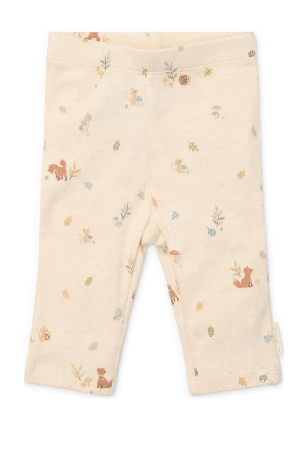 Zandkleurige jongens Little Dutch straight babybroek Forest Nature van katoen met regular waist