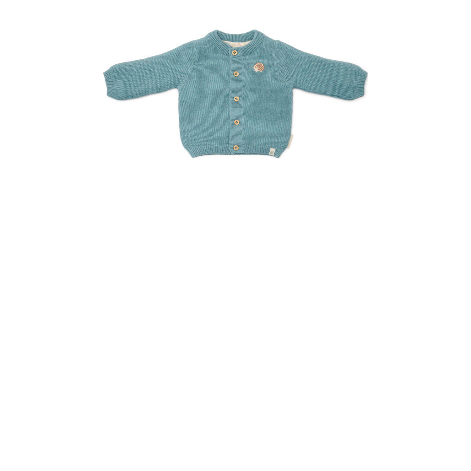 Little Dutch vest blauw fijn gebreid