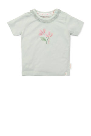 T-shirt groen broderie