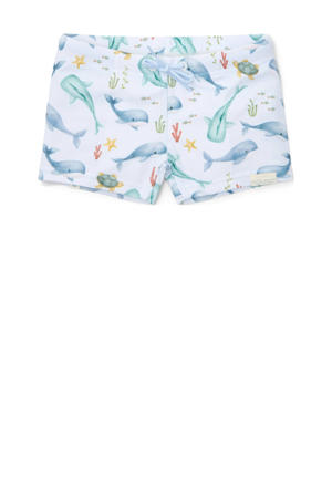 zwemboxer wit/blauw/groen